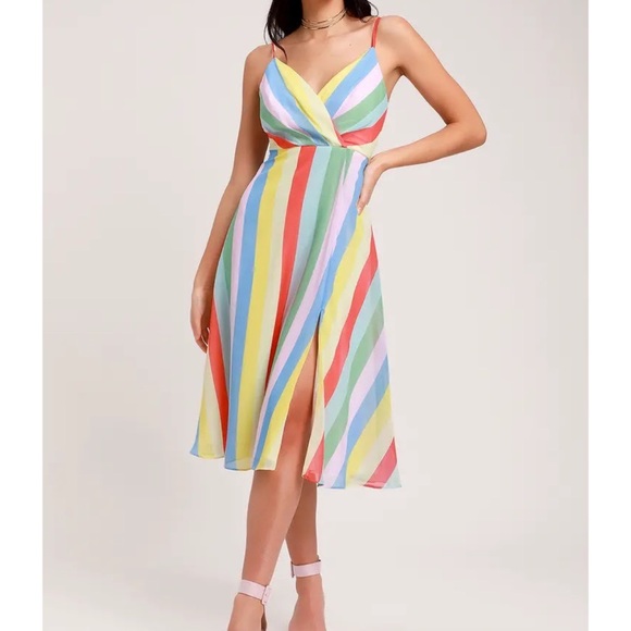 lulus rainbow dress